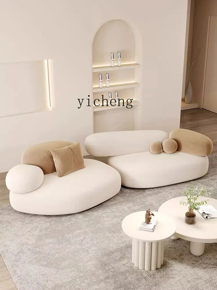 Zc Cobblestone Creative Sofa Cream Wind Free Combination Sofa