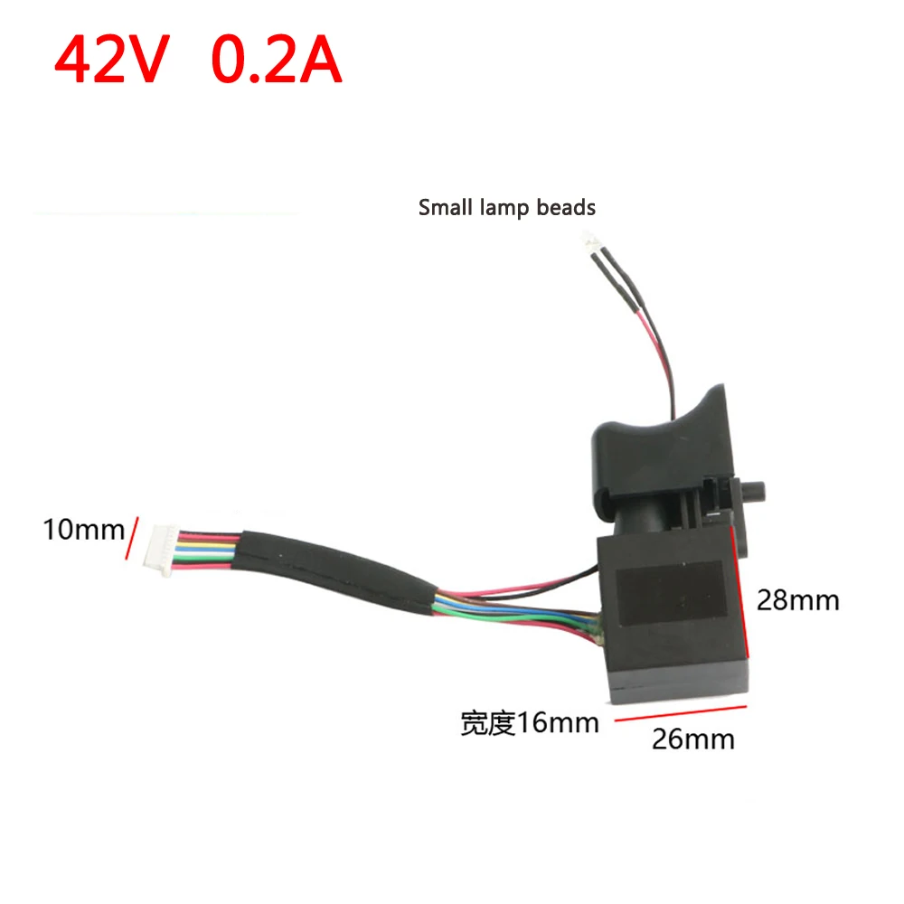 Elektrische Boor Schakelaar Verstelbare Controller Borstelloze Cordless Boor Trigger Switch 42V 0.2A Voor FA2-16/1WEK Dayi 2016 JC15-6