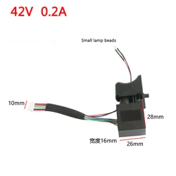 Electric Drill Switch Adjustable Controller Brushless Cordless Drill Trigger Switch 42V 0.2A for FA2-16/1WEK Dayi 2016 JC15-6