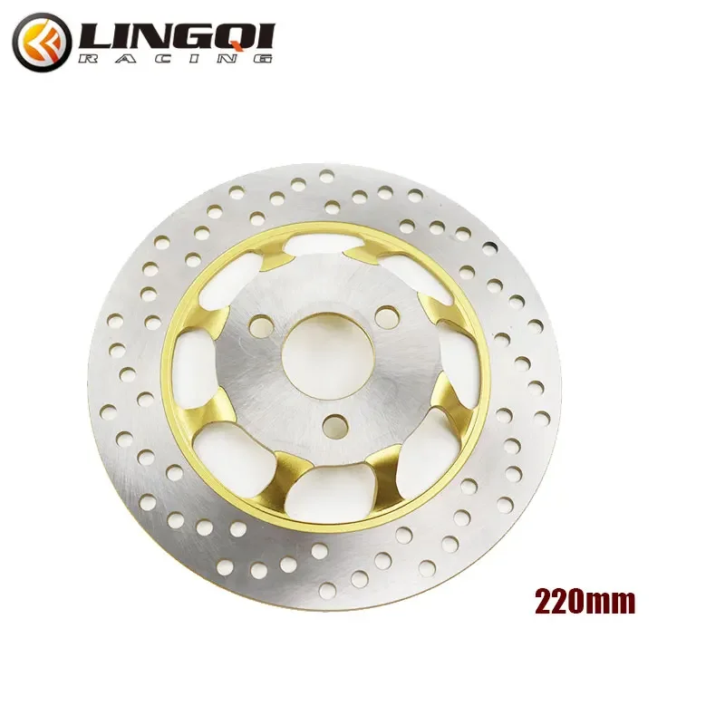 LYNNCHI Dirt Pit Bike Tools Accessories Stainless Steel 220mm 3 Hole Brake Disc For Motocross Brake Rotor Motorcycle Parts