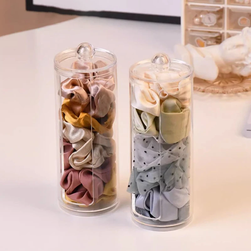 Hair Rope Storage Box Transparent Box Cosmetic Cotton Storage Box Hair Accessories Hairpin Storage Box Sundries Storage Box