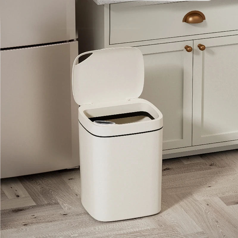12L Smart Trash Can, Touch-Free Intelligent Sensor Trash Can, Large Capacity Kitchen Bedroom Bathroom Home Trash Can, Smart Home
