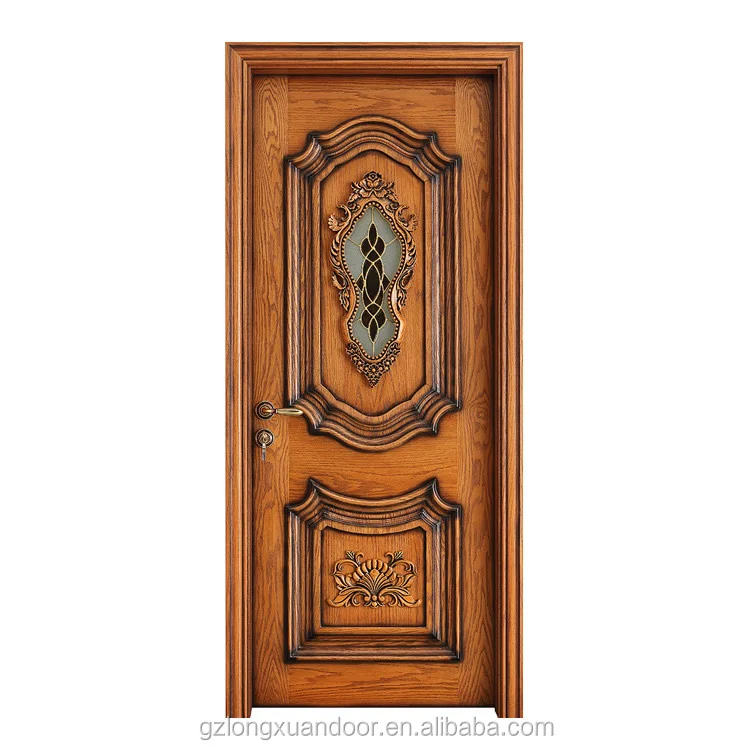 

Wooden entrance door with Luxury elegant design single or pair front entry door