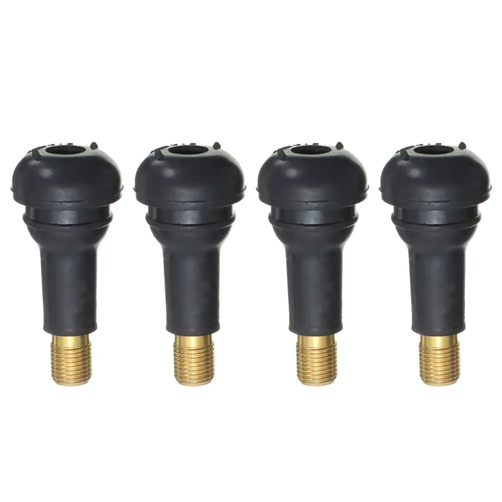 4Pcs TR413 Tire Rubber Valve Snap-in Car Wheel Tyre Tubeless Tire Tyre Valve Stems Dust Caps With Valve Core Wheels Tires Parts