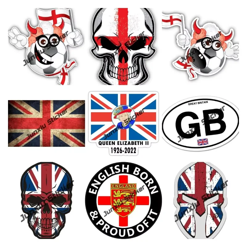 Vintage Union Jack Flag Sticker UK Britain British London Old ENGLAND CAR STICKER FOR REAR WINDOW ENGLISH BORN AND PROUD OF IT