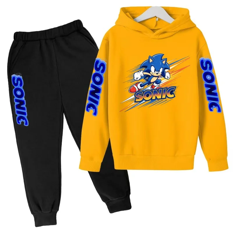 Kinder-Hoodies für Herbst und Winter, Herren- und Damenmodelle, Alter 3-12, Cartoon-Anime-Katzen-Kleidung, Langarmshirt+Hosen-Set – Detail 13