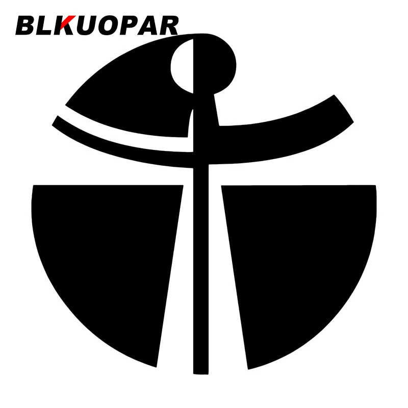 BLKUOPAR Custom Cross Logo Car Sticker Waterproof Holographic Occlusion Scratch Laser Decal Personality Windshield Surfboard