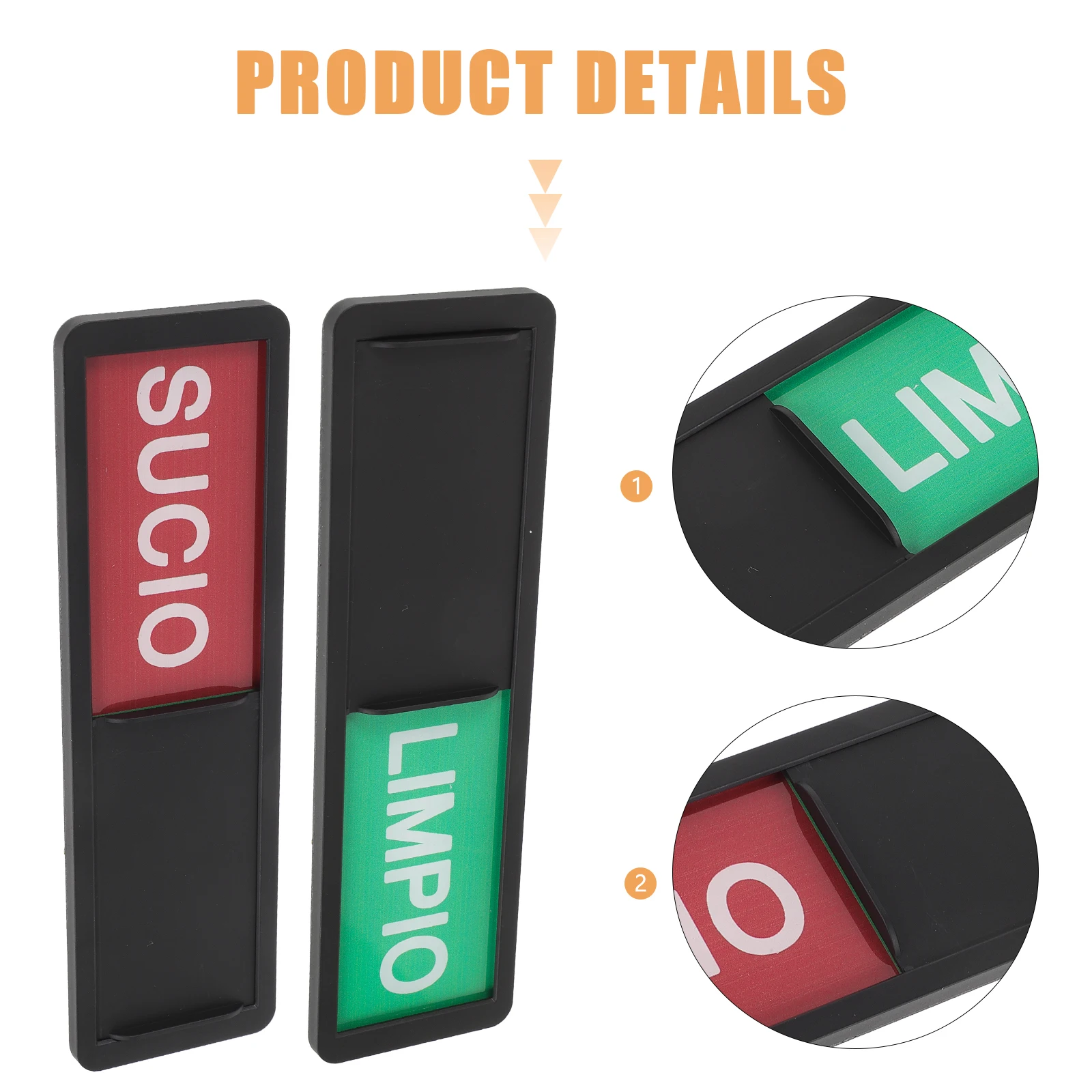 2Pcs Clear Identification Magnet Sign for Dishwasher Laundry Guest Room Clean Dirty Status Indicator Easy Install