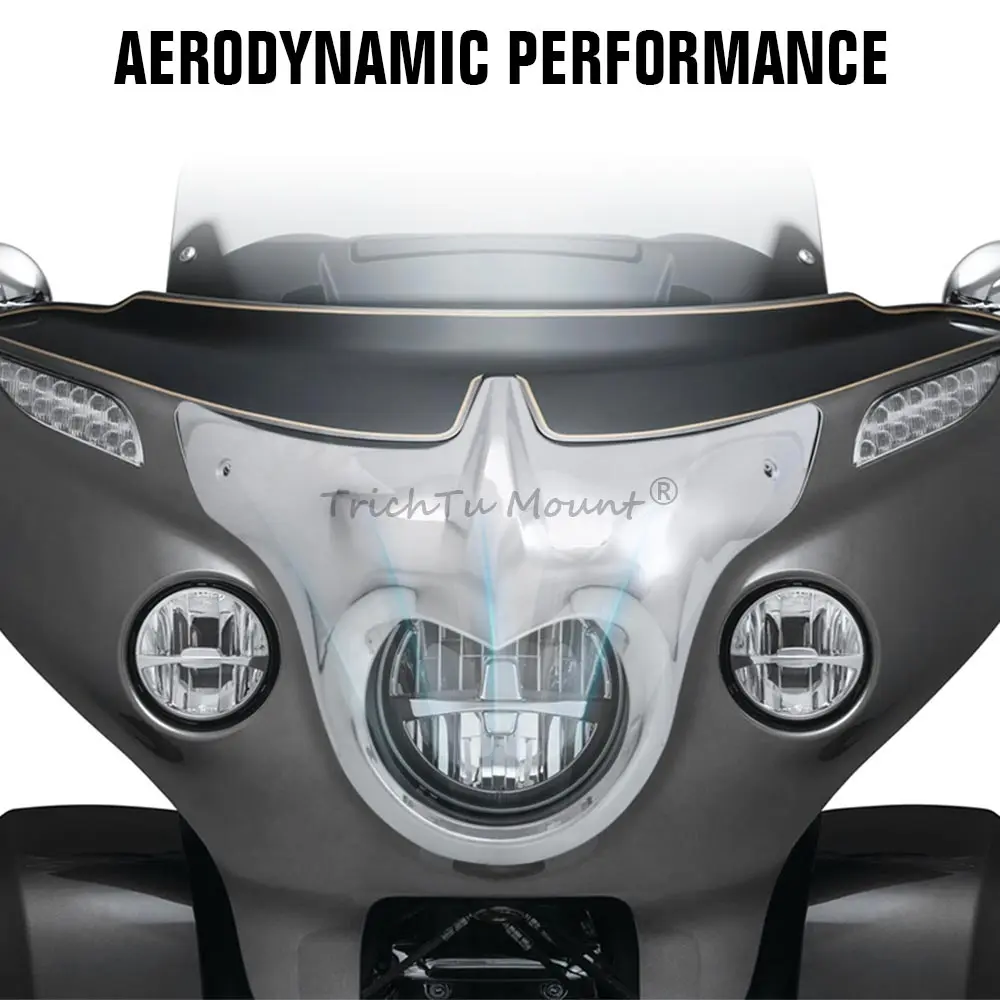 

High Quality Front Fairing Cover Outer Bezel For Indian Chieftain Roadmaster 2014-2025 Classic Dark Horse Elite Limited Chrome