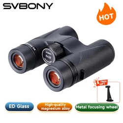 SVBONY SV202 8X32/8x42/10x42/10X50 ED Binóculos de longo alcance, IPX7 BAK4 à prova d'água para observação de pássaros, observação,acampamento, observar as estrelas e assistir a shows,compacto Adequado para mulherpara.