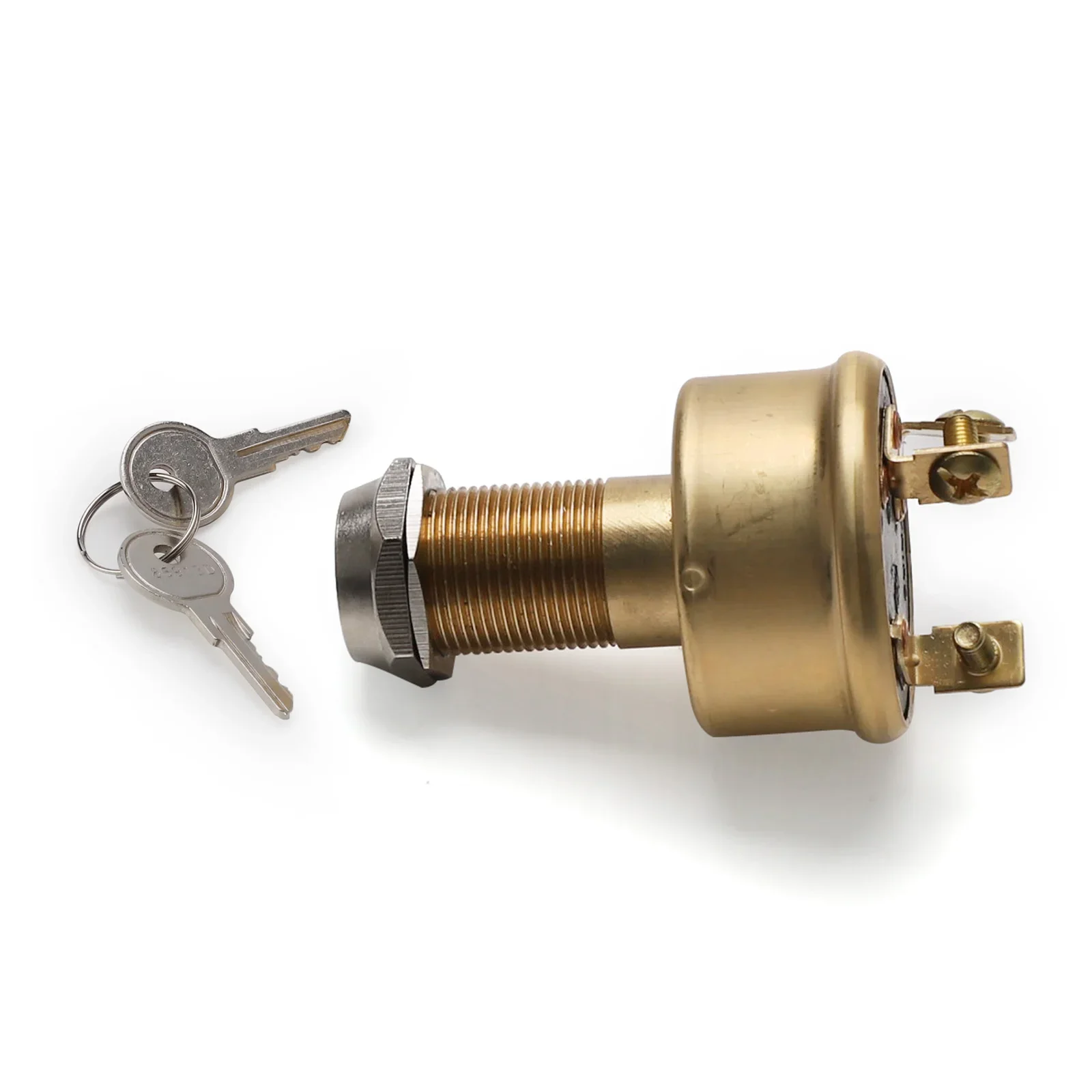 

3 Terminals 3 Positions Off-On-Start MP39060-1 CNSPEED New Brass Heavy Duty Marine Boat Ignition Starter Switch Brass For Car RV