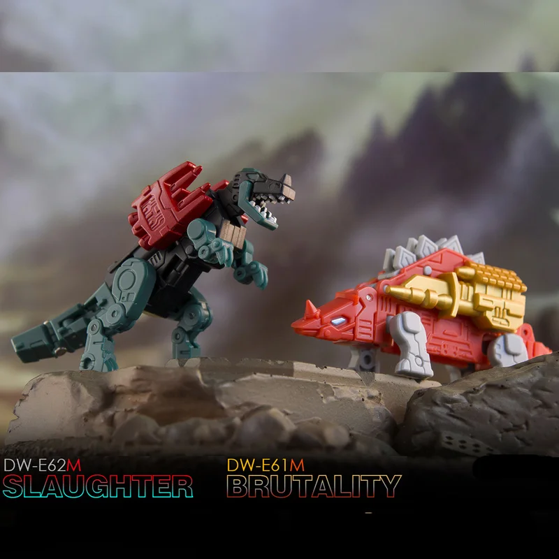 Transformación DR.WU DWE61M estegosaurus DWE62M CeratosaurusTiny cinta de dinosaurio modelo de acción a pequeña escala Robot juguetes regalo