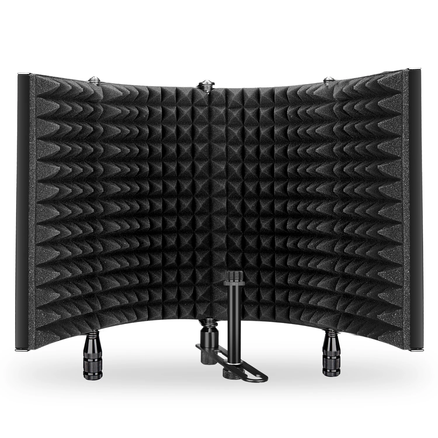 

Aokeo Studio Recording Microphone Four-door Isolation Cover High-density Absorbing Foam Filter Sound and Noise Windproof Screen