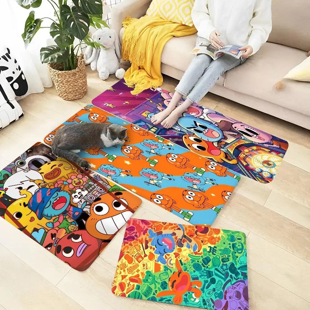 

The Amazing Funny W-world Of Gumball Floor Mat Bath Mat Nordic Style Home Doormat Bathroom-Toilet Mats Bedroom Welcome Doormat