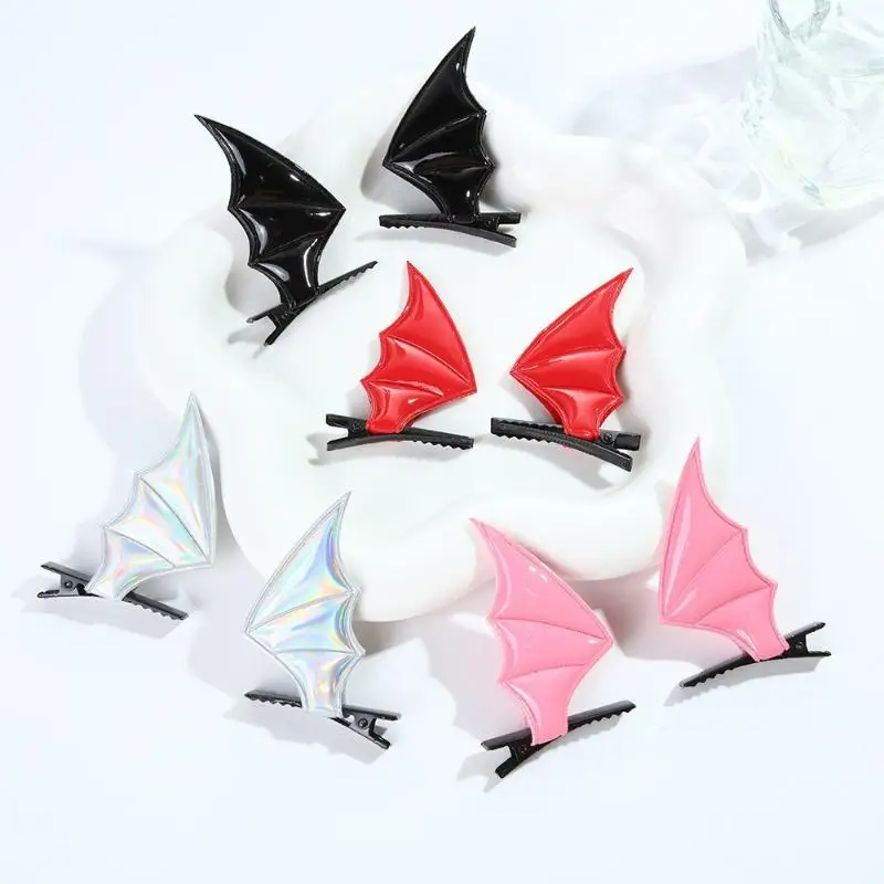 Halloween Bat Devil Fascia per capelli Set di fermagli per capelli Accessori Festival Costume cosplay Accessori per feste per donne Ragazze Ragazzo