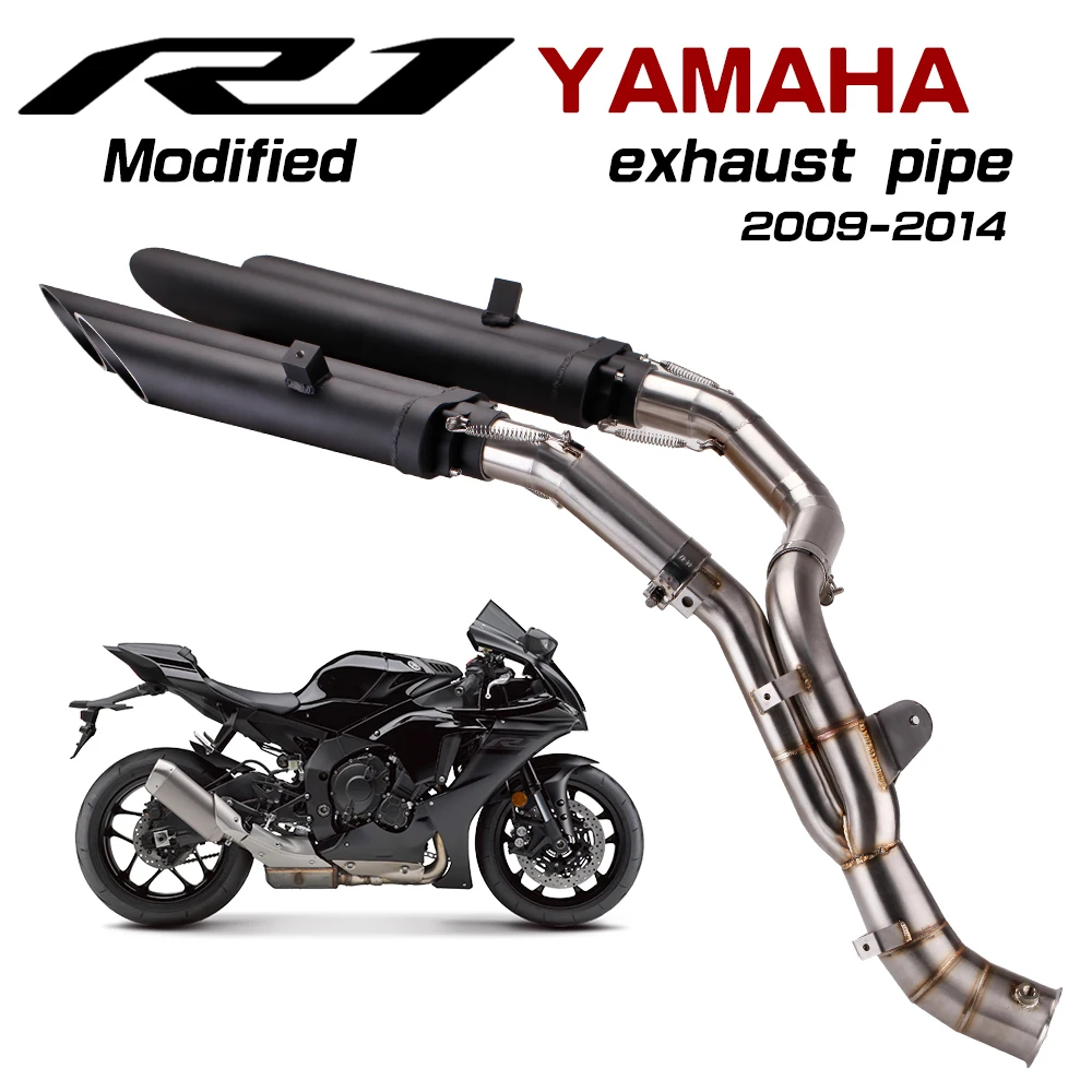 High Quality Motorcycle Exhaust Escape Moto Modified Middle Link Pipe Connect Original Muffler Slip On For YZF R1 R 1 2009-2014