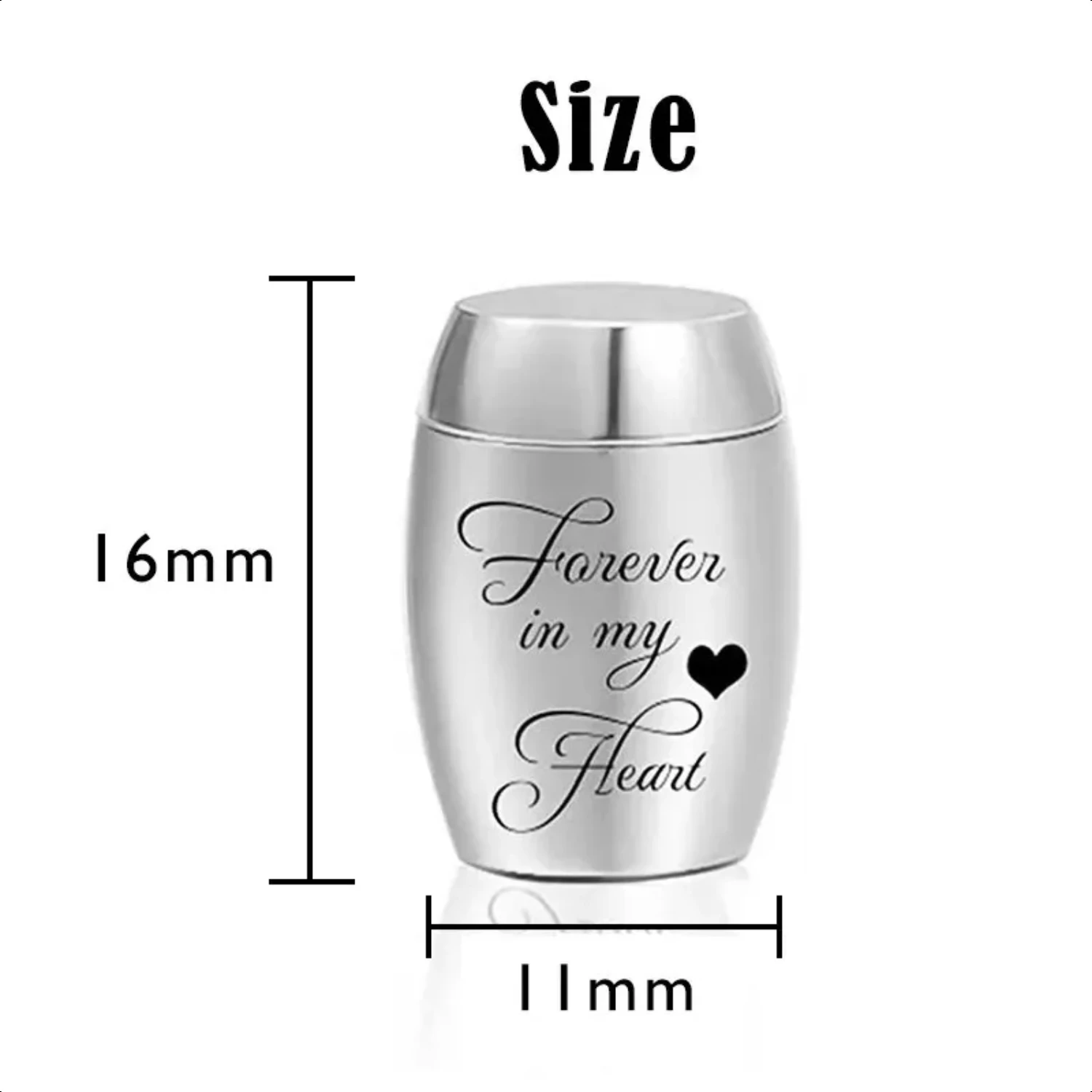 Urns and Respect Lover Exquisite Silver and Stainless Cremation Love Charming Show Your Memorial Pet Mini Elegant for - Steel to