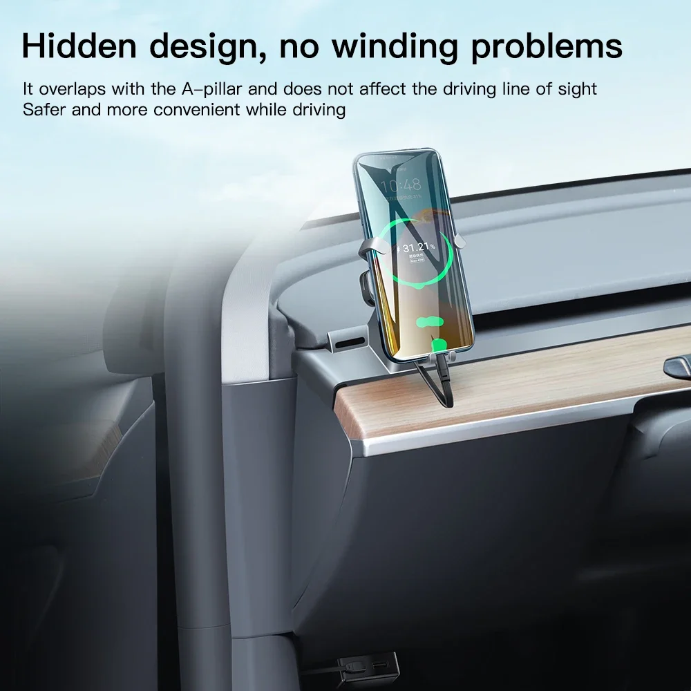 قسط سيارة obd محور شاحن ل تسلا نموذج 3/Y/X/S USB & Type-C المزدوج obd2 الفاصل شاحن محولات مزدوجة اكسسوارات السيارات والهاتف #4