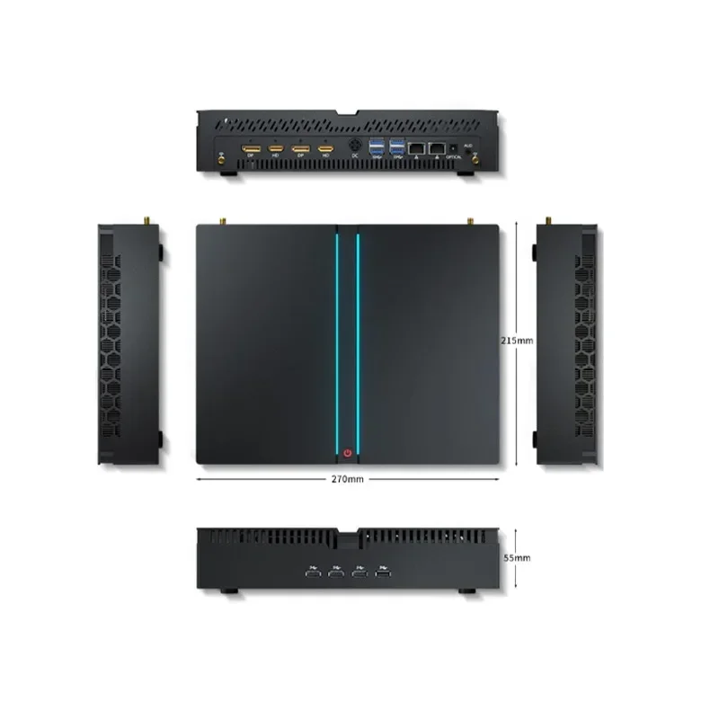 كمبيوتر صغير MD13-1 X86 ورشة عمل إبداعية للكمبيوتر الصغير 4060/4060TI/4070 Windows10/11/sever2012/linux/ubuntu كمبيوتر صغير للألعاب