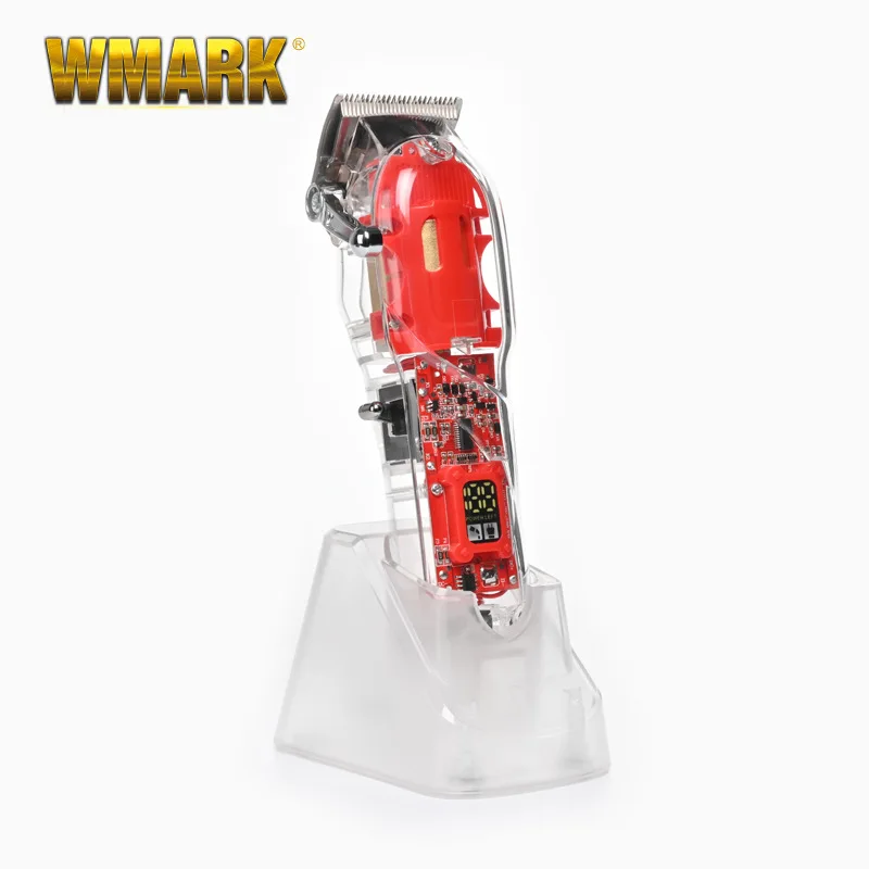 WMARK 2600mAh NG-407 With Charge Stand Transparent Style Professional Rechargeable Clipper Cord & Cordless Hair Trimmer