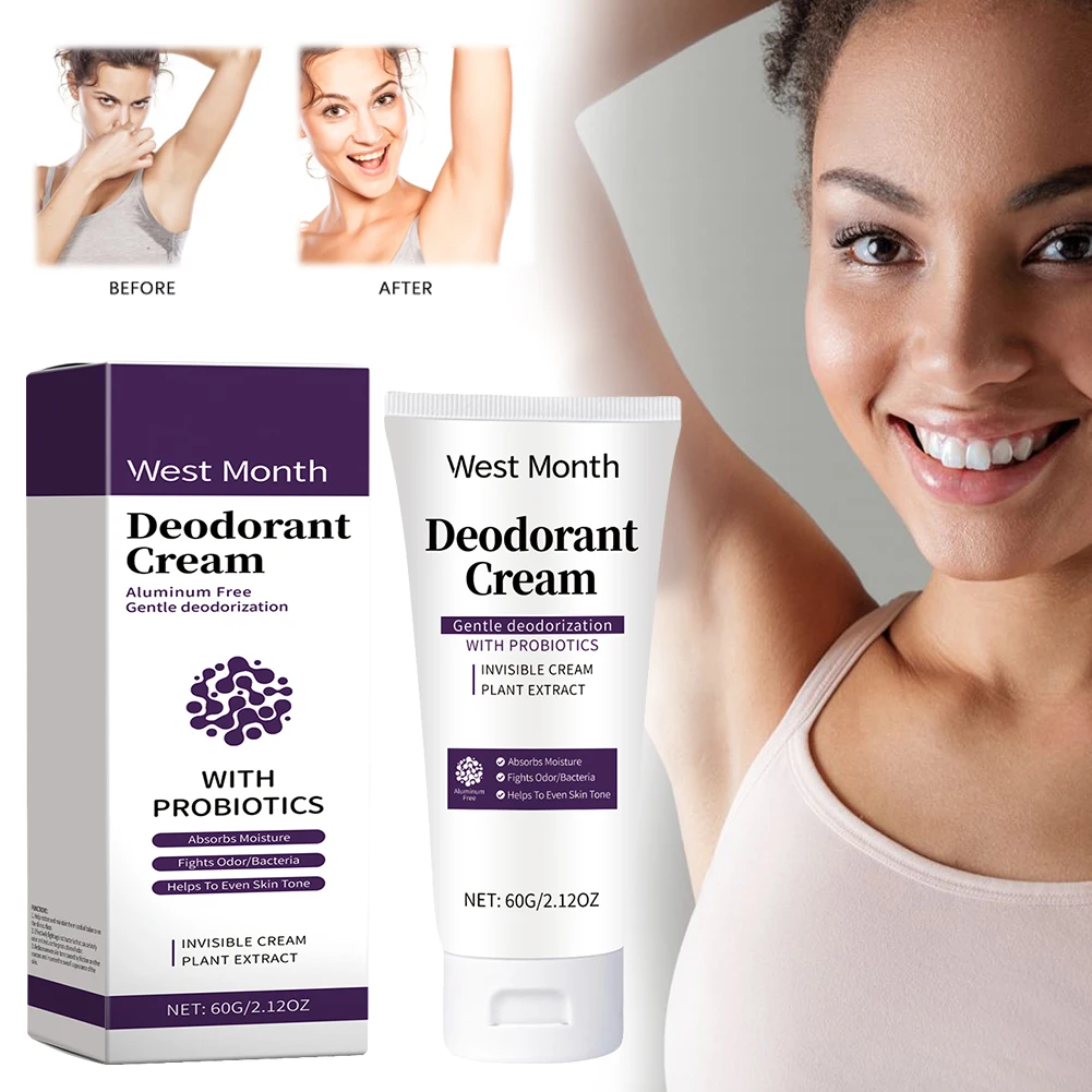 60g Underarm Odor Eliminator Long Lasting Underarm Care Odor Cream Effective Body Odor Removal Cream Reduces Odor for Men Women