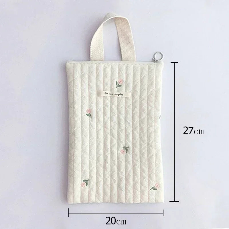 Sac à couches en coton pour bébé, sacs de rangement pour poussette de voyage, sacs de maman brodés ours mignon, sacs à main de Corée du Sud