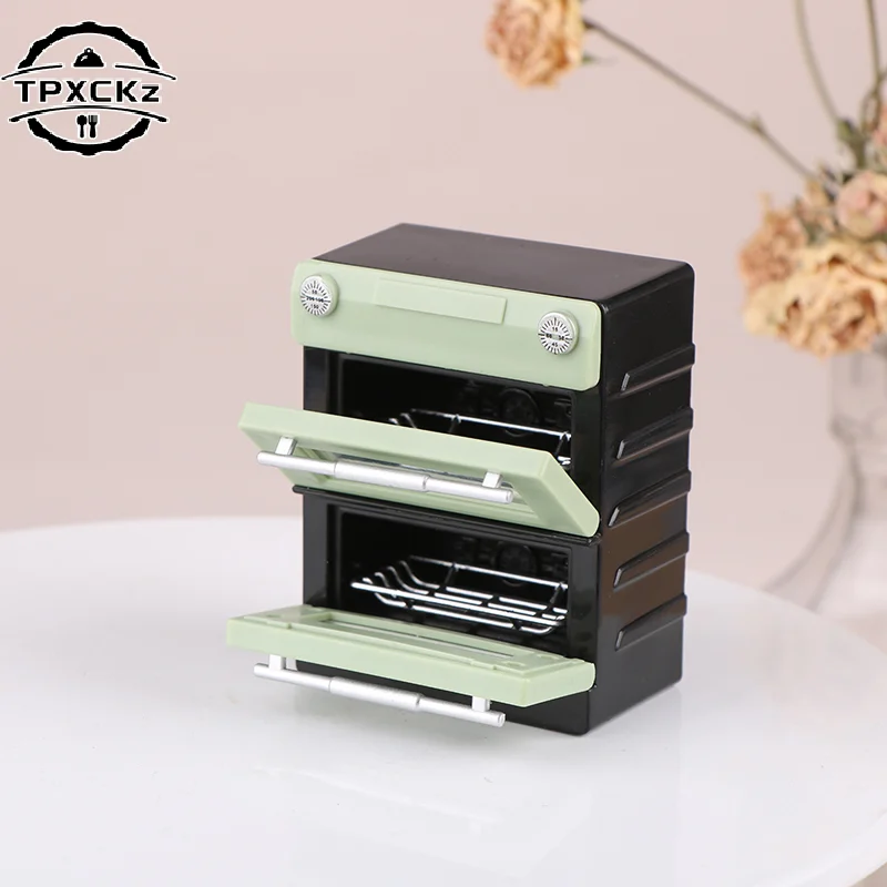 1:12 Scale Dollhouse Simulation One/Double Layer Oven Model Dollhouse Mini Kitchen Accessories Dolls House Furniture Decoration