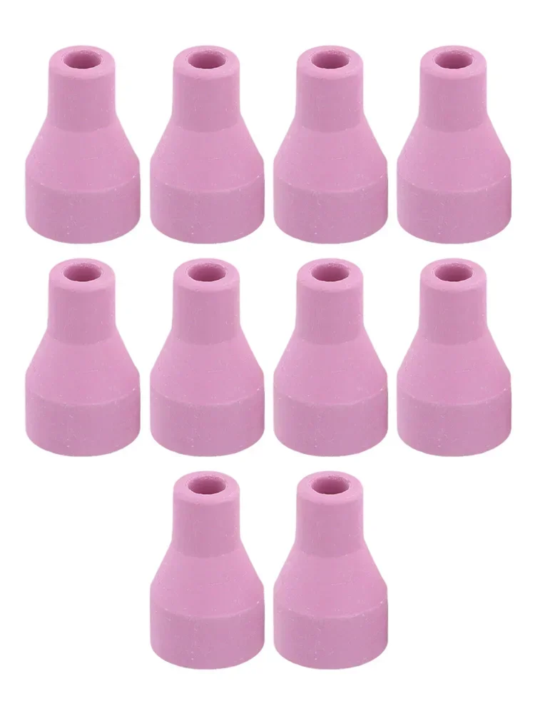 10pcs For Argon Welding Nozzle Thickened Porcelain Nozzle 6*30mm For Argon Welding Alumina Nozzle Cups Welder Equipment Parts