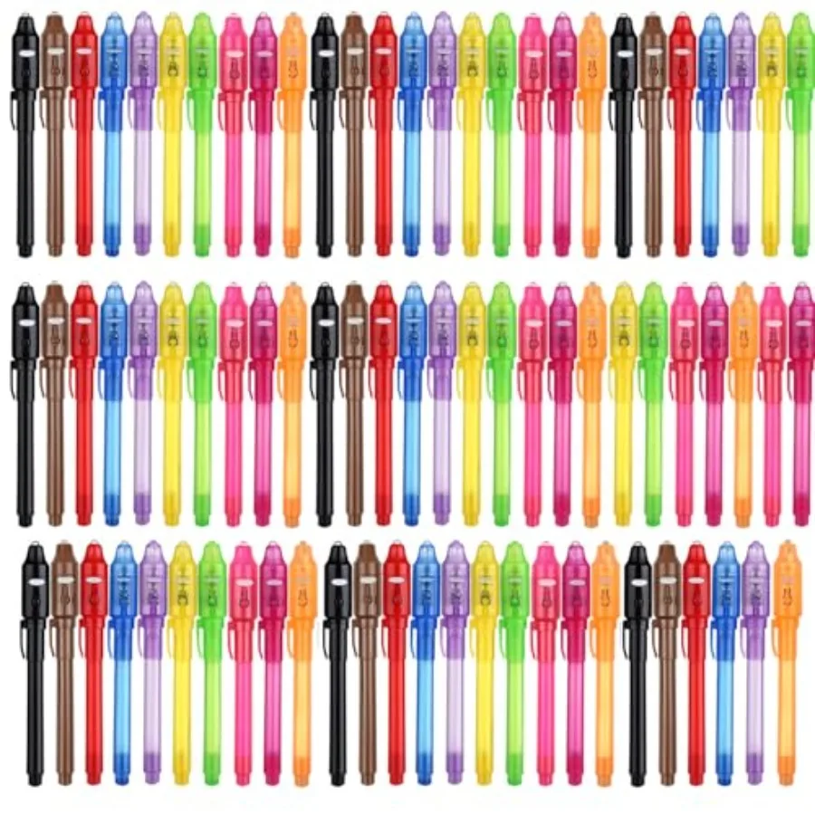 

Pcs Invisible Ink Pen with UV Light Magic Marker for Secret Messages Writing Information for Birthdays Easter Halloween Christm