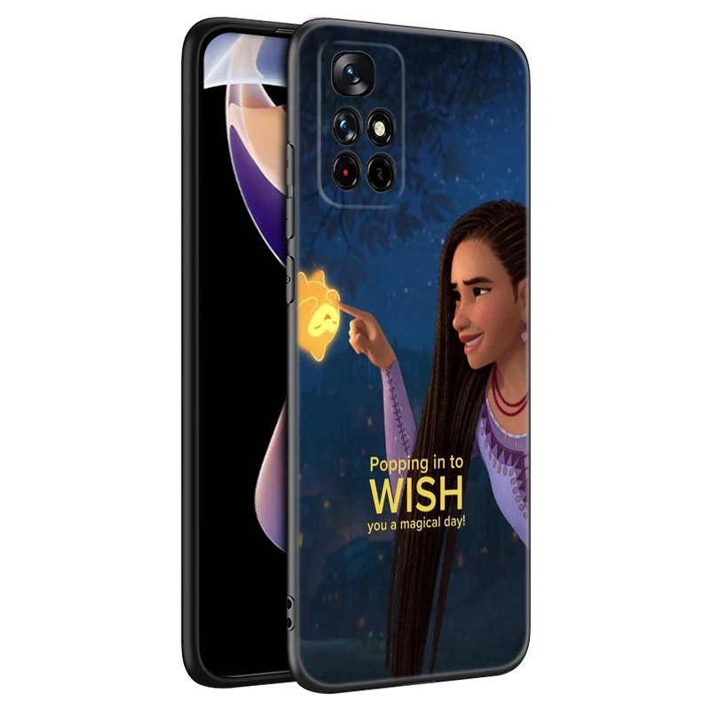 Hot Wish Wish Black Silicone Phone Case For Xiaomi Redmi Note 9 10 11 12 13 Pro Plus 11S 4G 11T 5G 9S 10S 12S