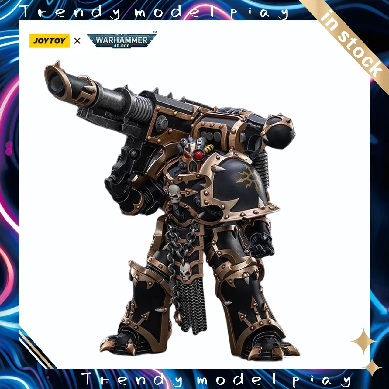 在庫オリジナルウォーハンマー 40,000 カオススペースマリーンブラックレギオンハボックスマリン 02 シリーズフィギュアモデルおもちゃギフトコレクション