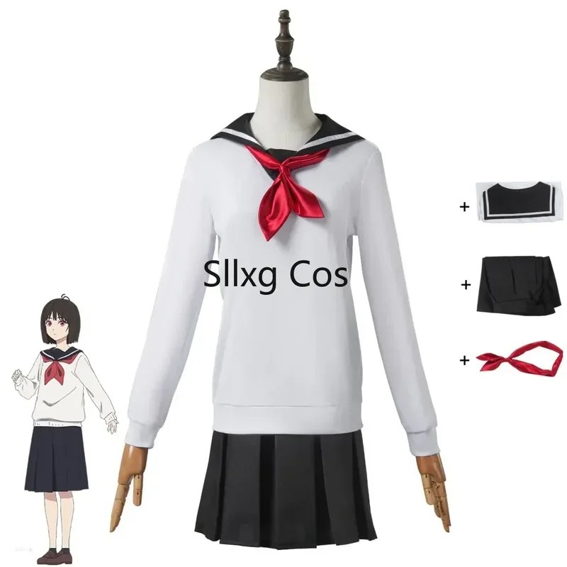 

FC6Anime SHOSHIMIN: How To Become Ordinary Yukina Sheep Cosplay Costume White Long Sleeves Tops School Uniform Woman Lovely@FC8！