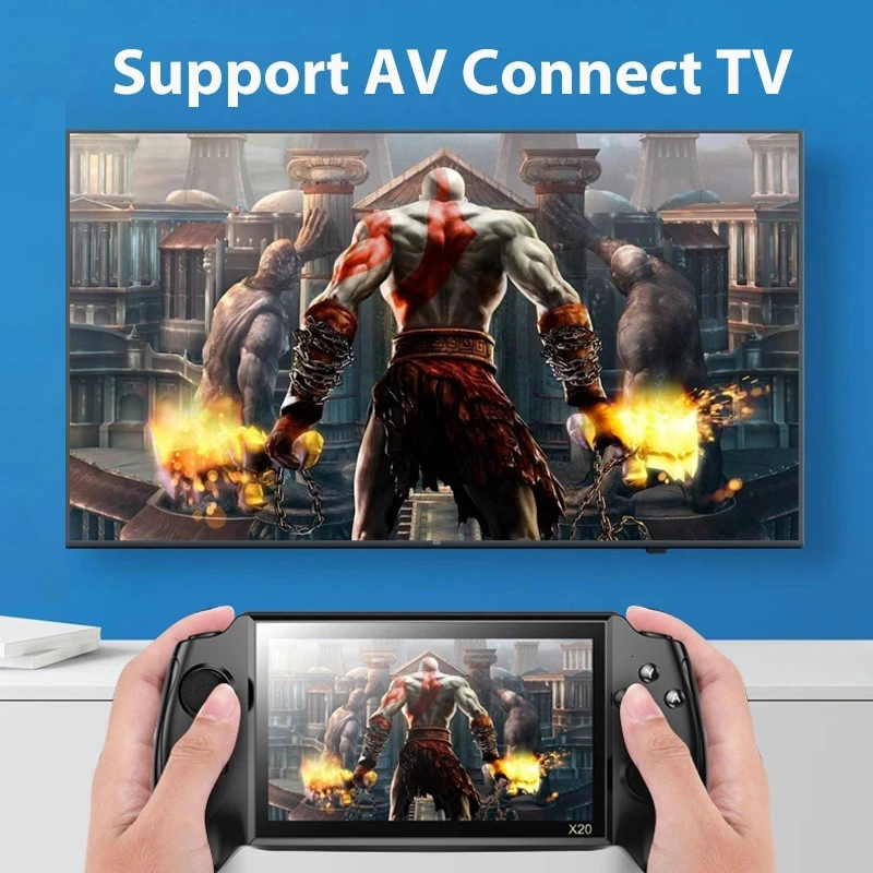 2023 New POWKIDDY X20 7.0 Inch HD Screen Console Bulit-in 3000 Game Original Portable Retro Handheld Video Game Creative Gift