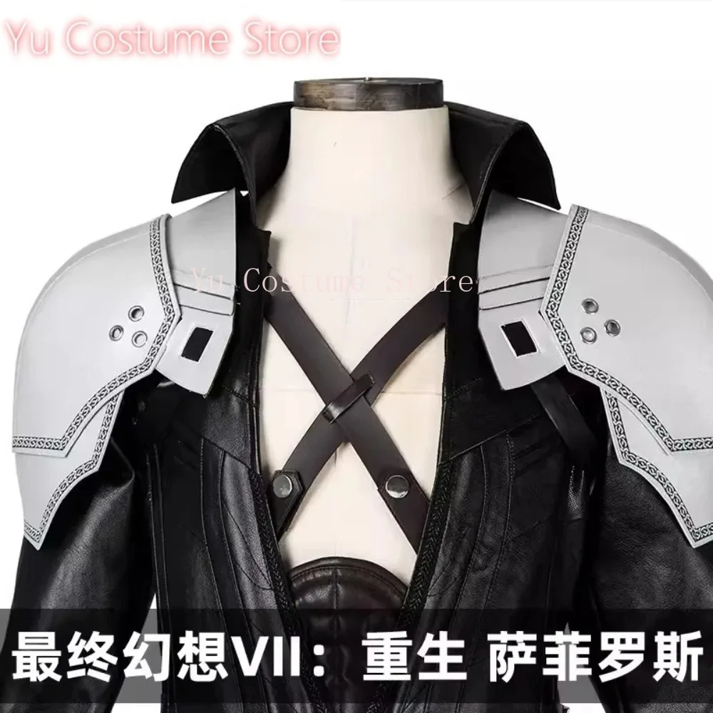 Yu Costume Final Fantasy Rebirth Sephiroth Cosplay Costume Game FF7 VII PU Leather Handsome Uniform Suit Halloween Party Outfit