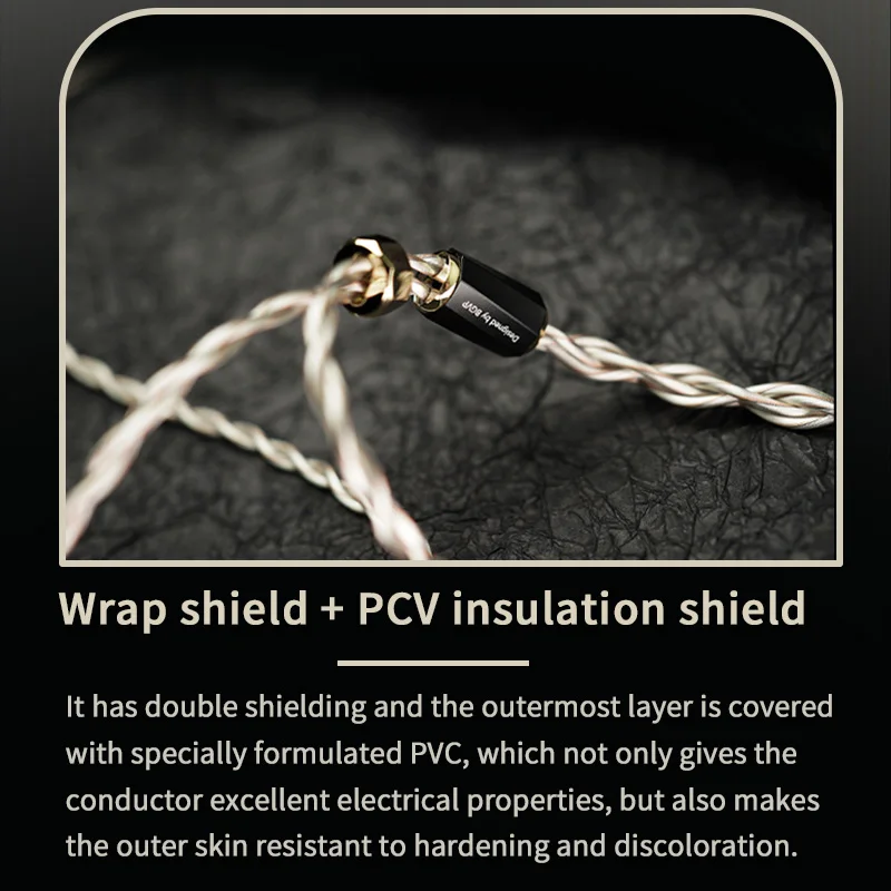 BGVP الذهب روز HiFi سماعة كابل المهنية في الأذن كابل مراقبة 4.4 مللي متر 2Pin 0.78 مللي متر ConX موصل قابل للتبديل