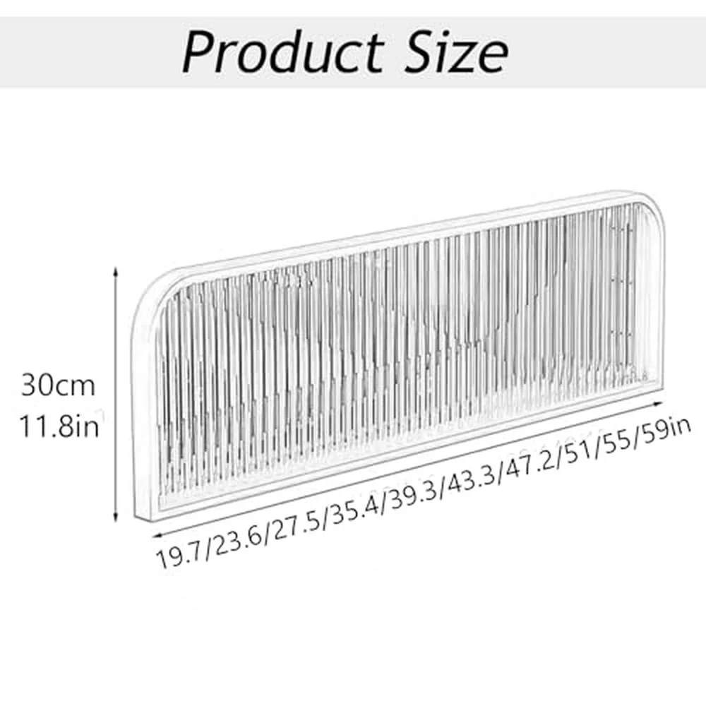 Glass Dividers for Dining Areas Striped Tempered Glass Countertop Partition Restaurant Booth Office Privacy Screen Panel