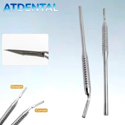 Dental Scalpel Handle Blade Handle Curved/Straight Applicable Oral Hilt Surgical Tool For No.3 Blade Dental Tools