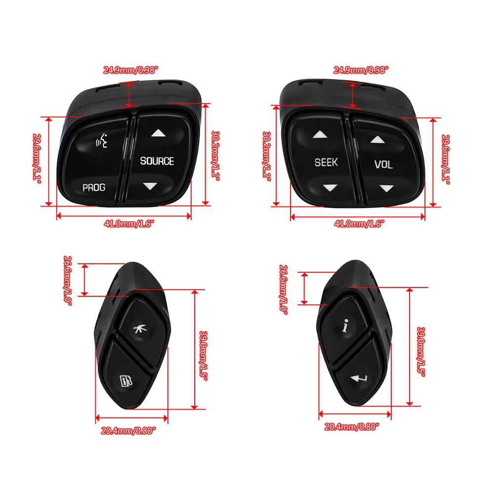 Steering Wheel Control Switch Button for 2003-2009 Chevy Silverado Suburban Tahoe Avalanche GMC Sierra Yukon Cadillac Escalade