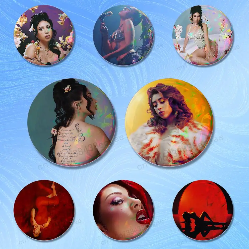

Singer K-Kali U-Uchis Hot Badges 25 32 44 58 75 mm Round Cosplay Pin Bag Decor Fans Collect Friends Gifts Brooch Souvenir