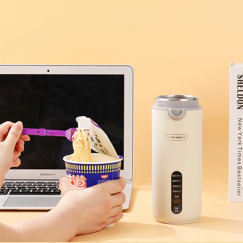 Hervidor eléctrico de 400ml, taza calefactora portátil, olla de agua hervida multifunción, tetera inteligente, hervidores de temperatura ajustables para viajes