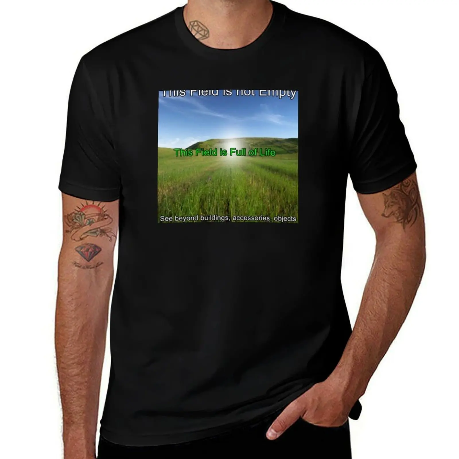 Weirdcore field T-Shirt No Iron Casual Short Sleeve Top