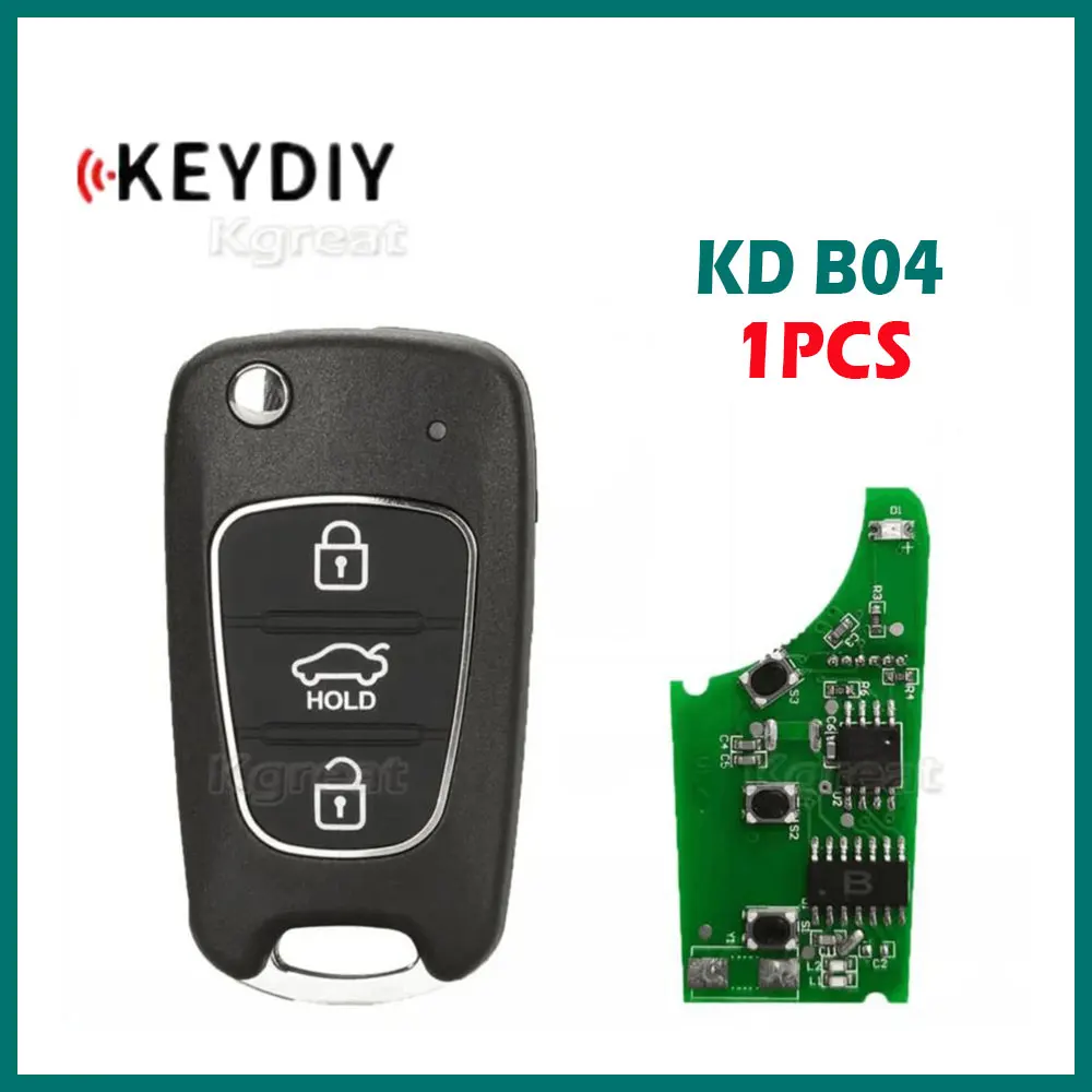 1pcs KD B04 3 Buttons Universal Remote Car Key for Hyundai Style Keydiy Remote Control for KD300 KD900 KD900+ KD200 URG200 Mini