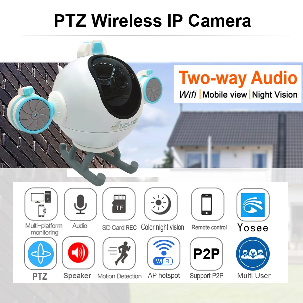 Wireless Baby Monitor Camera IP PTZ AI Human Detection Auto Tracking Security Indoor IR Night Vision Wifi HD Yosee Cctv Home Cam