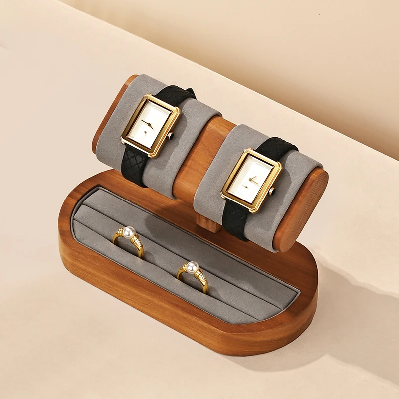 Oirlv 2025 New Wood Watch Bracelet Bangle Display Holder Stand Rack Retail Shop Showcase Brazaletes Jewelry Rack Wholesale