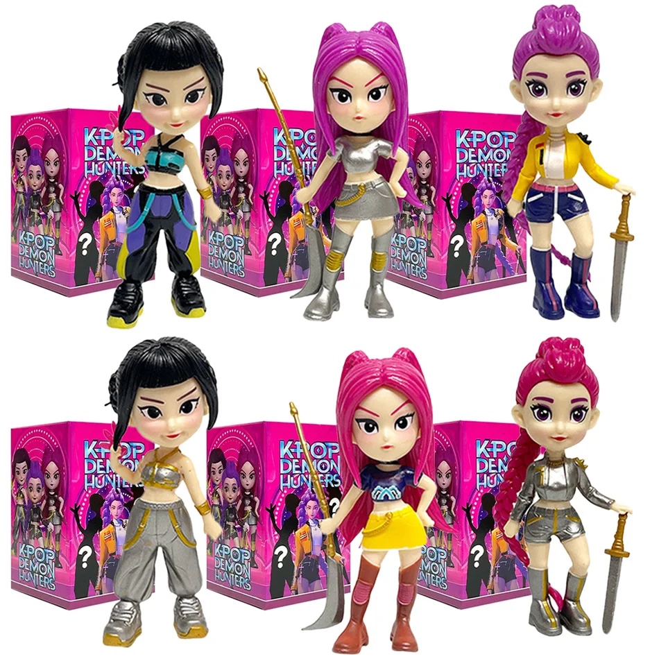 Kpop Devil Hunter Anime Figures PVC Model Table Cute Girl Action Figures Toys for Gift Collect Figure Doll Kids Christmas Gifts