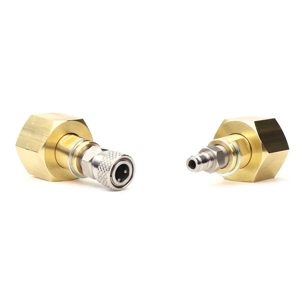 New Large CO2 Tank W21.8 | CGA320 | G3/4 Nut & Nipple Fittings with  8mm Quick Didsconnect