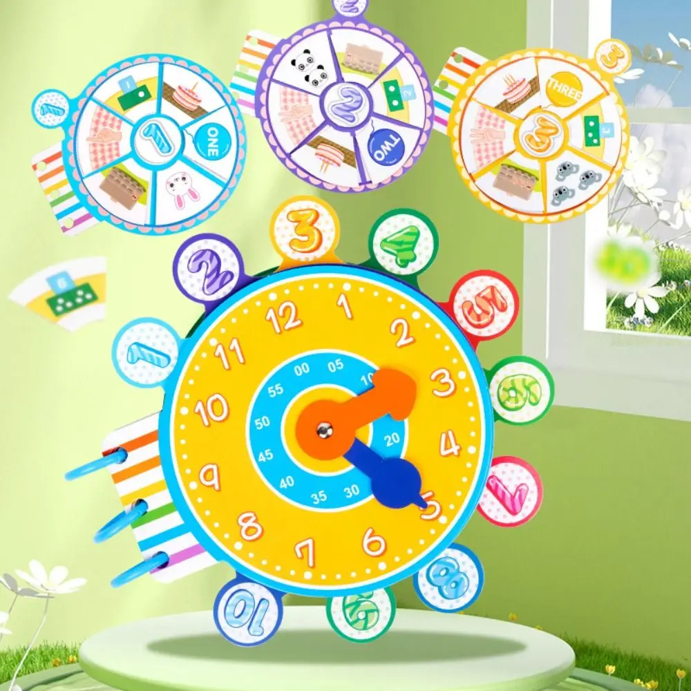 

Busy Book Digital Clock Quiet Book Educational Toys Montessori Kids Clock Toy Puzzle Adhesive Digital Clock Stickers Toys