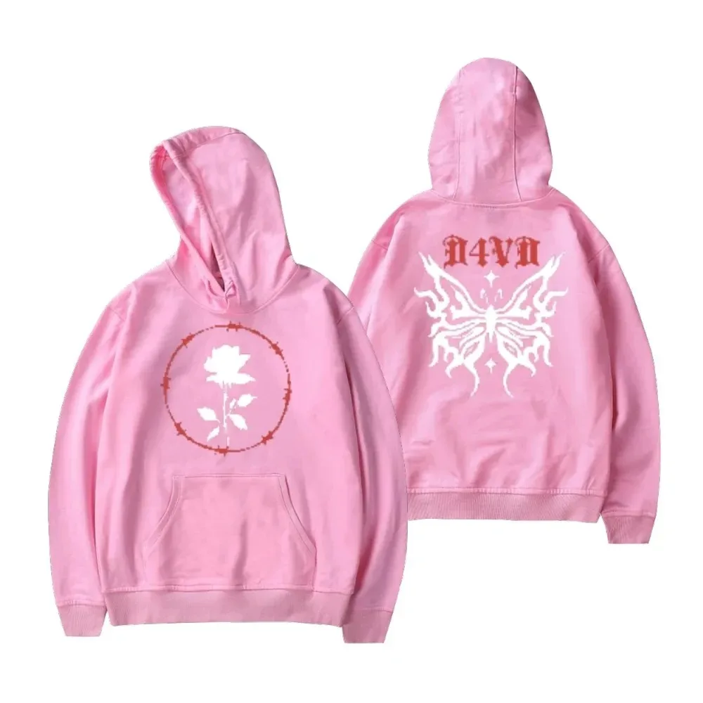D4vd Butterfly Glow Hoodie, Mop Hoodie, Unisex, Mango, 2024