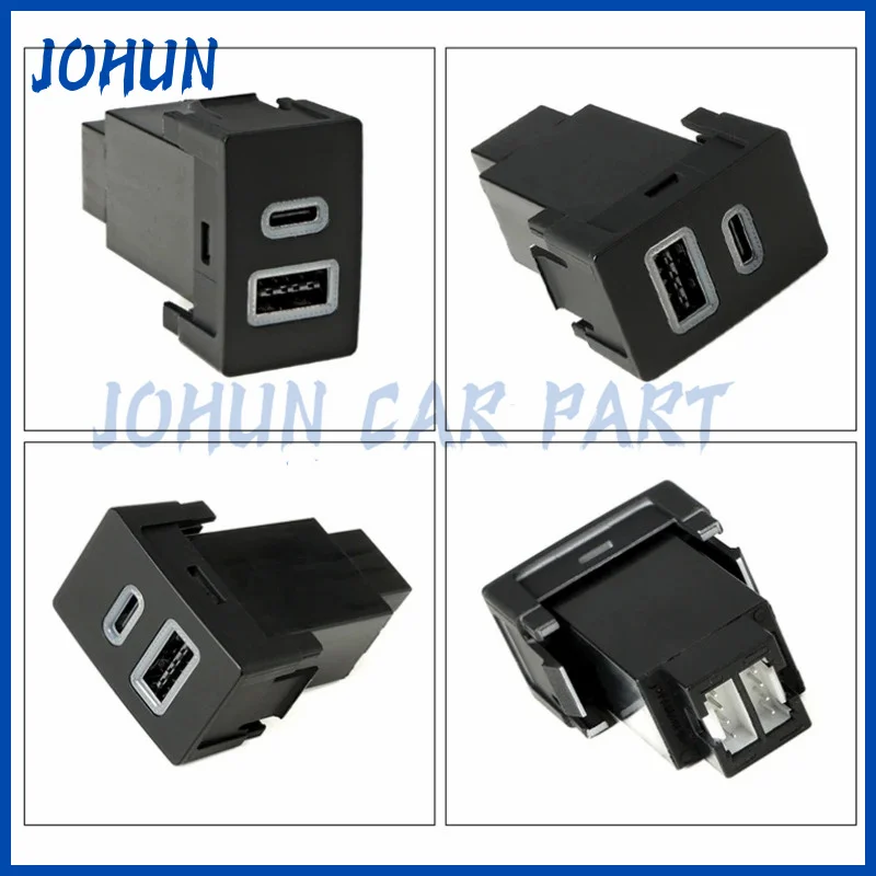 Picture 6: Quick Car Charger Dual USB QC3.0 Type C PD Interface Socket Auto Phone Fast Charging Adapter Button For Honda CRV BREEZE Civic