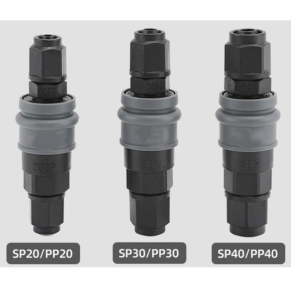 Tubo dell'aria Plastica Acciaio Tipo C Connettore rapido pneumatico 8/10/12mm Interfaccia SP/PP 20/30/40 Giunto del compressore della pompa dell'aria autobloccante